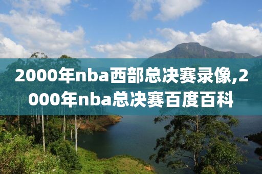 2000年nba西部总决赛录像,2000年nba总决赛百度百科