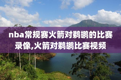 nba常规赛火箭对鹈鹕的比赛录像,火箭对鹈鹕比赛视频